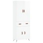 vidaXL Highboard Hochglanz-Weiß 69,5x34x180 cm Holzwerkstoff vidaXL Highboard Hochglanz-Weiß 69,5x34x180 cm Holzwerkstoff