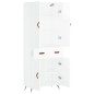 vidaXL Highboard Hochglanz-Weiß 69,5x34x180 cm Holzwerkstoff vidaXL Highboard Hochglanz-Weiß 69,5x34x180 cm Holzwerkstoff