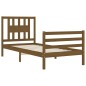 vidaXL Massivholzbett mit Kopfteil Honigbraun 90x200 cm vidaXL Massivholzbett mit Kopfteil Honigbraun 90x200 cm