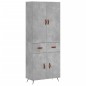 vidaXL Highboard Betongrau 69,5x34x180 cm Holzwerkstoff vidaXL Highboard Betongrau 69,5x34x180 cm Holzwerkstoff