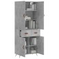 vidaXL Highboard Betongrau 69,5x34x180 cm Holzwerkstoff vidaXL Highboard Betongrau 69,5x34x180 cm Holzwerkstoff