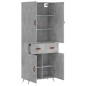 vidaXL Highboard Betongrau 69,5x34x180 cm Holzwerkstoff vidaXL Highboard Betongrau 69,5x34x180 cm Holzwerkstoff