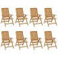 vidaXL Gartenstühle mit Auflagen 8 Stk. Massivholz Teak vidaXL Gartenstühle mit Auflagen 8 Stk. Massivholz Teak