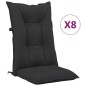 vidaXL Gartenstühle mit Auflagen 8 Stk. Massivholz Teak vidaXL Gartenstühle mit Auflagen 8 Stk. Massivholz Teak