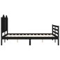 vidaXL Massivholzbett mit Kopfteil Schwarz 140x200 cm vidaXL Massivholzbett mit Kopfteil Schwarz 140x200 cm