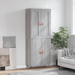vidaXL Highboard Grau Sonoma 69,5x34x180 cm Holzwerkstoff