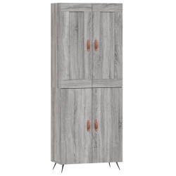 vidaXL Highboard Grau Sonoma 69,5x34x180 cm Holzwerkstoff