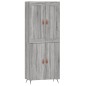 vidaXL Highboard Grau Sonoma 69,5x34x180 cm Holzwerkstoff vidaXL Highboard Grau Sonoma 69,5x34x180 cm Holzwerkstoff