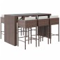 vidaXL 7-tlg. Gartenbar-Set mit Kissen Braun Poly Rattan vidaXL 7-tlg. Gartenbar-Set mit Kissen Braun Poly Rattan