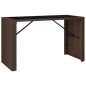 vidaXL 7-tlg. Gartenbar-Set mit Kissen Braun Poly Rattan vidaXL 7-tlg. Gartenbar-Set mit Kissen Braun Poly Rattan