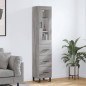 vidaXL Highboard Grau Sonoma 34,5x34x180 cm Holzwerkstoff vidaXL Highboard Grau Sonoma 34,5x34x180 cm Holzwerkstoff
