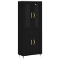 vidaXL Highboard Schwarz 69,5x34x180 cm Holzwerkstoff vidaXL Highboard Schwarz 69,5x34x180 cm Holzwerkstoff