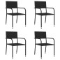 vidaXL 5-tlg. Garten-Essgruppe Schwarz Poly Rattan und Stahl vidaXL 5-tlg. Garten-Essgruppe Schwarz Poly Rattan und Stahl