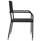 vidaXL 5-tlg. Garten-Essgruppe Schwarz Poly Rattan und Stahl vidaXL 5-tlg. Garten-Essgruppe Schwarz Poly Rattan und Stahl
