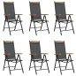 vidaXL 7-tlg. Garten-Essgruppe Schwarz und Braun Aluminium vidaXL 7-tlg. Garten-Essgruppe Schwarz und Braun Aluminium