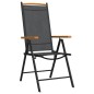 vidaXL 7-tlg. Garten-Essgruppe Schwarz und Braun Aluminium vidaXL 7-tlg. Garten-Essgruppe Schwarz und Braun Aluminium