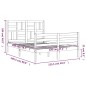 vidaXL Massivholzbett mit Kopfteil Honigbraun 120x200 cm vidaXL Massivholzbett mit Kopfteil Honigbraun 120x200 cm