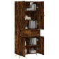 vidaXL Highboard Räuchereiche 69,5x34x180 cm Holzwerkstoff vidaXL Highboard Räuchereiche 69,5x34x180 cm Holzwerkstoff