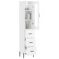 vidaXL Highboard Hochglanz-Weiß 34,5x34x180 cm Holzwerkstoff vidaXL Highboard Hochglanz-Weiß 34,5x34x180 cm Holzwerkstoff