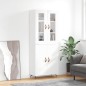 vidaXL Highboard Hochglanz-Weiß 69,5x34x180 cm Holzwerkstoff vidaXL Highboard Hochglanz-Weiß 69,5x34x180 cm Holzwerkstoff