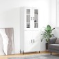 vidaXL Highboard Hochglanz-Weiß 69,5x34x180 cm Holzwerkstoff vidaXL Highboard Hochglanz-Weiß 69,5x34x180 cm Holzwerkstoff