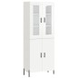 vidaXL Highboard Hochglanz-Weiß 69,5x34x180 cm Holzwerkstoff vidaXL Highboard Hochglanz-Weiß 69,5x34x180 cm Holzwerkstoff