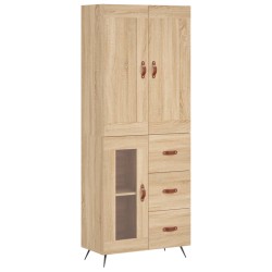 vidaXL Highboard Sonoma-Eiche 69,5x34x180 cm Holzwerkstoff