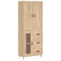 vidaXL Highboard Sonoma-Eiche 69,5x34x180 cm Holzwerkstoff vidaXL Highboard Sonoma-Eiche 69,5x34x180 cm Holzwerkstoff