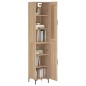 vidaXL Highboard Sonoma-Eiche 34,5x34x180 cm Holzwerkstoff