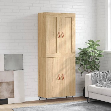 vidaXL Highboard Sonoma-Eiche 69,5x34x180 cm Holzwerkstoff