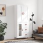 vidaXL Highboard Hochglanz-Weiß 69,5x34x180 cm Holzwerkstoff vidaXL Highboard Hochglanz-Weiß 69,5x34x180 cm Holzwerkstoff