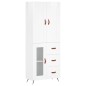 vidaXL Highboard Hochglanz-Weiß 69,5x34x180 cm Holzwerkstoff vidaXL Highboard Hochglanz-Weiß 69,5x34x180 cm Holzwerkstoff