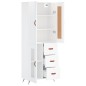 vidaXL Highboard Hochglanz-Weiß 69,5x34x180 cm Holzwerkstoff vidaXL Highboard Hochglanz-Weiß 69,5x34x180 cm Holzwerkstoff