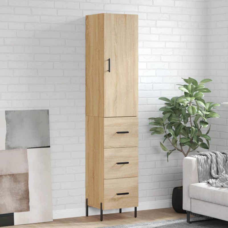 vidaXL Highboard Sonoma-Eiche 34,5x34x180 cm Holzwerkstoff vidaXL Highboard Sonoma-Eiche 34,5x34x180 cm Holzwerkstoff