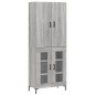 vidaXL Highboard Grau Sonoma 69,5x34x180 cm Holzwerkstoff vidaXL Highboard Grau Sonoma 69,5x34x180 cm Holzwerkstoff