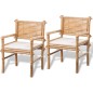 vidaXL 3-tlg. Bistro-Set mit Auflagen Bambus vidaXL 3-tlg. Bistro-Set mit Auflagen Bambus