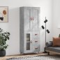 vidaXL Highboard Betongrau 69,5x34x180 cm Holzwerkstoff vidaXL Highboard Betongrau 69,5x34x180 cm Holzwerkstoff