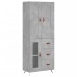 vidaXL Highboard Betongrau 69,5x34x180 cm Holzwerkstoff vidaXL Highboard Betongrau 69,5x34x180 cm Holzwerkstoff