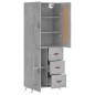 vidaXL Highboard Betongrau 69,5x34x180 cm Holzwerkstoff vidaXL Highboard Betongrau 69,5x34x180 cm Holzwerkstoff