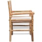 vidaXL 3-tlg. Bistro-Set mit Auflagen Bambus vidaXL 3-tlg. Bistro-Set mit Auflagen Bambus