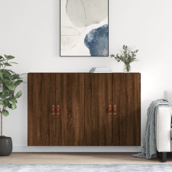 vidaXL Wandschränke 2 Stk. Braun Eichen-Optik 69,5x34x90 cm