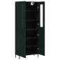 vidaXL Highboard Schwarz 69,5x34x180 cm Holzwerkstoff