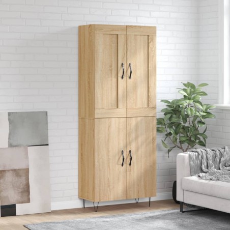 vidaXL Highboard Sonoma-Eiche 69,5x34x180 cm Holzwerkstoff