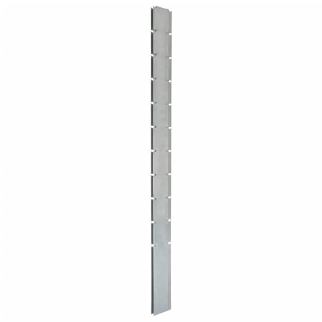 vidaXL Zaunpfosten 10 Stk. Silbern 260 cm Verzinkter Stahl