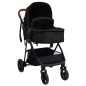 3-in-1 Kinderwagen Anthrazit und Schwarz Stahl 3-in-1 Kinderwagen Anthrazit und Schwarz Stahl