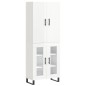 vidaXL Highboard Hochglanz-Weiß 69,5x34x180 cm Holzwerkstoff vidaXL Highboard Hochglanz-Weiß 69,5x34x180 cm Holzwerkstoff