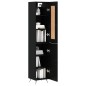 vidaXL Highboard Schwarz 34,5x34x180 cm Holzwerkstoff vidaXL Highboard Schwarz 34,5x34x180 cm Holzwerkstoff