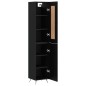 vidaXL Highboard Schwarz 34,5x34x180 cm Holzwerkstoff vidaXL Highboard Schwarz 34,5x34x180 cm Holzwerkstoff