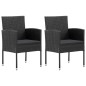 vidaXL 3-tlg. Garten-Essgruppe Schwarz Poly Rattan und Stahl vidaXL 3-tlg. Garten-Essgruppe Schwarz Poly Rattan und Stahl