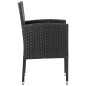 vidaXL 3-tlg. Garten-Essgruppe Schwarz Poly Rattan und Stahl vidaXL 3-tlg. Garten-Essgruppe Schwarz Poly Rattan und Stahl